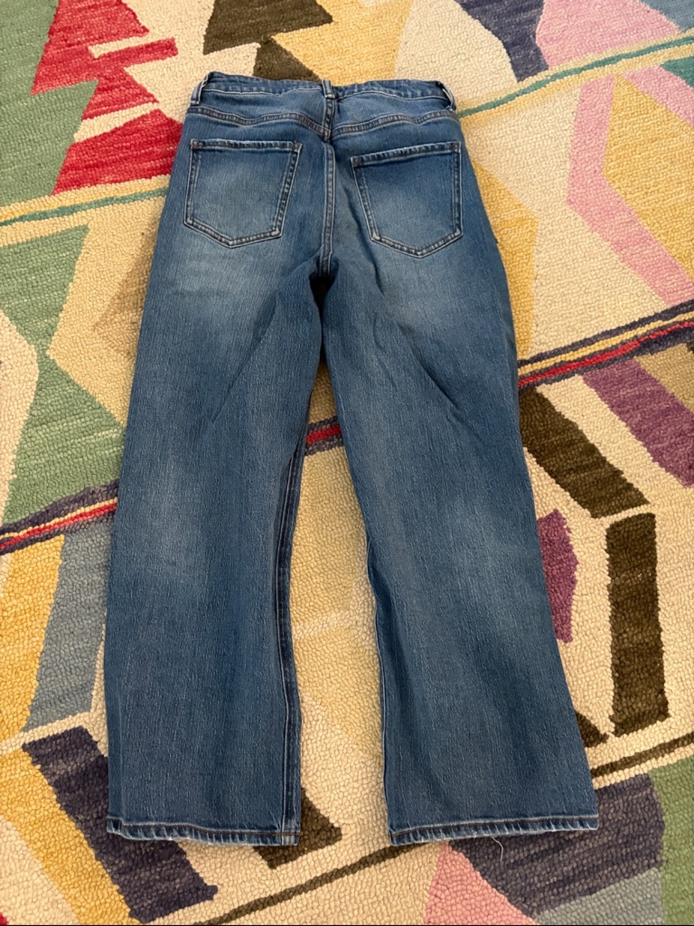 Quince Bella Stretch Wide Leg Jeans Atlantic Blue High Rise Size 28 - Picture 7 of 12